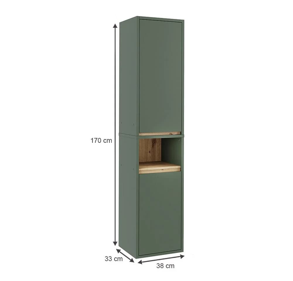 Vicco Hochschrank Viola Grün/Artisan mit 2 Türen