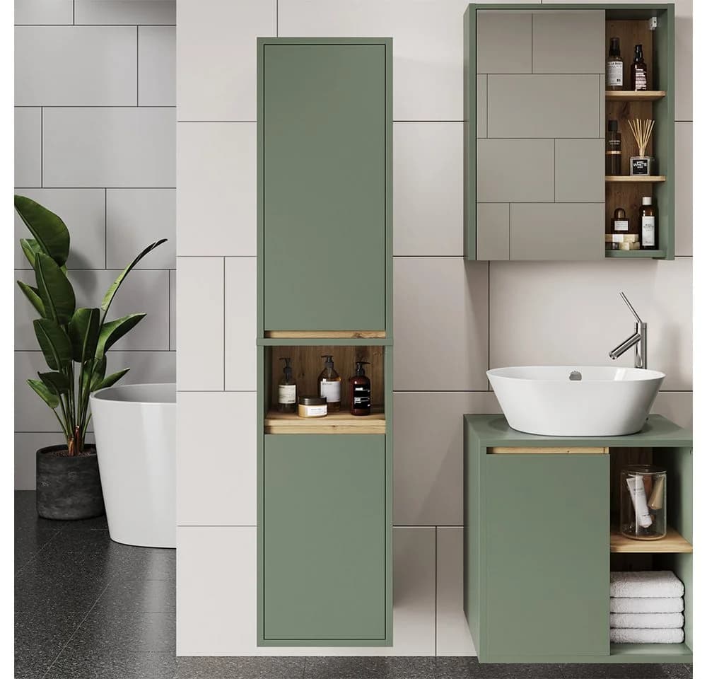 Vicco Hochschrank Viola Grün/Artisan mit 2 Türen - Bild 3