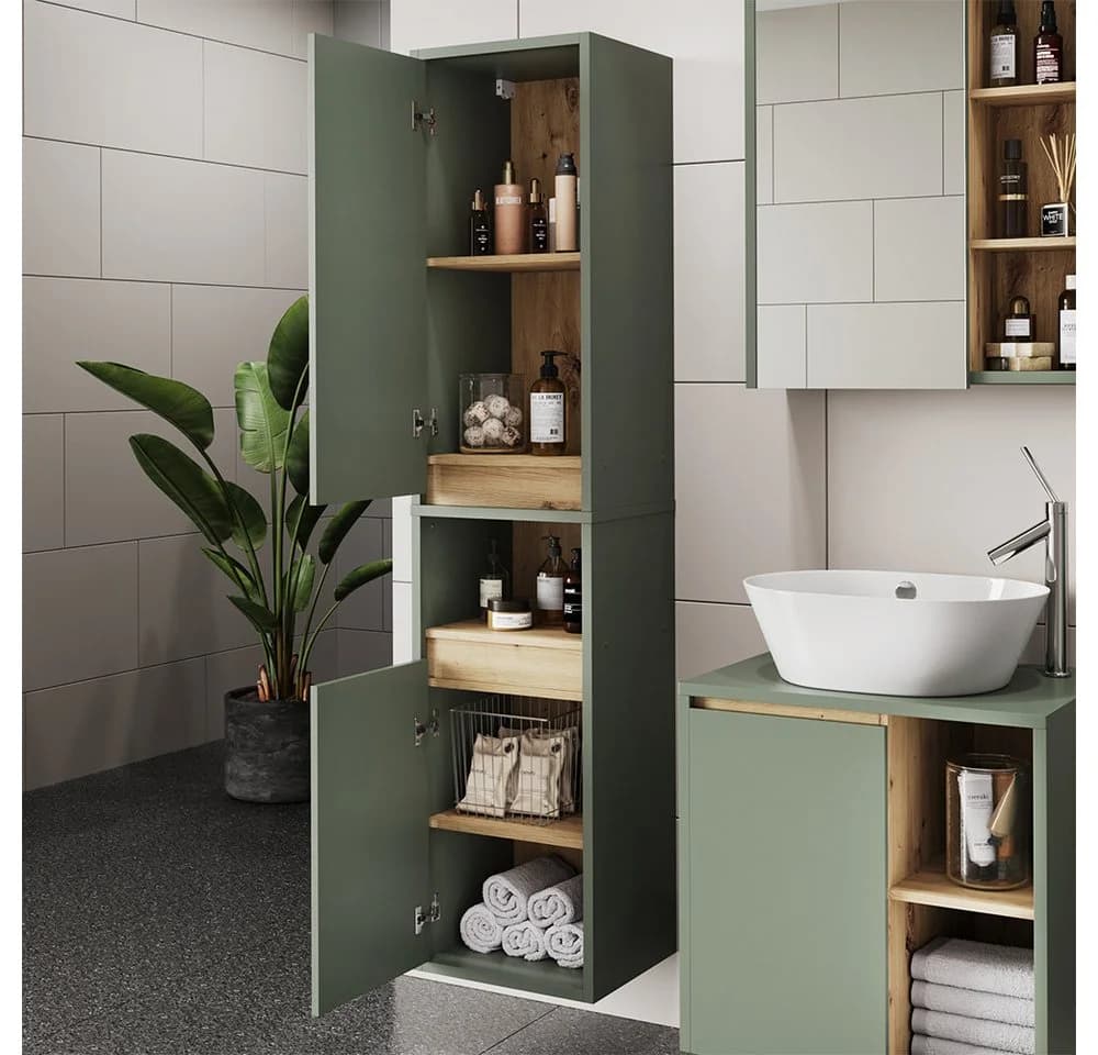 Vicco Hochschrank Viola Grün/Artisan mit 2 Türen - Bild 5