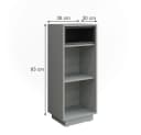 Vicco Midischrank Beatrice Grau/Anthrazit 3 Fächer Bild 1