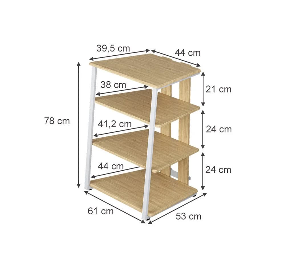 Vicco Bücherregal Tonar 61x78cm 4 Ablageflächen - Bild 3