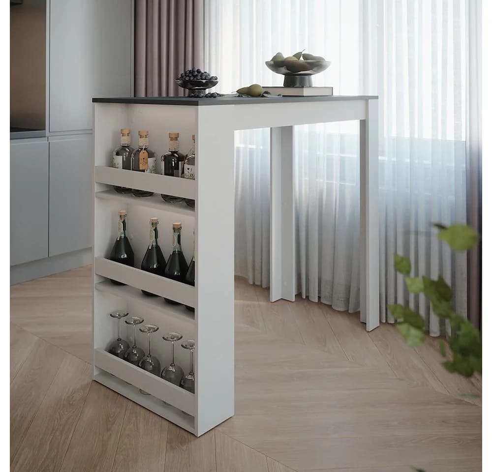 Vicco Bartisch Repose Anthrazit/Weiß mit Regal - Bild 4