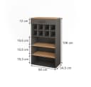 Vicco Weinregal Repose Goldkraft Eiche Anthrazit Bild 3