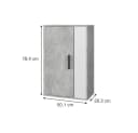 Vicco Bücherregal Berno Beton/Weiß 50,1 x 78,4 cm Bild 1