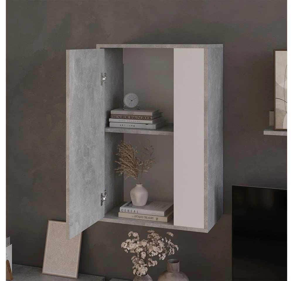 Vicco Bücherregal Berno Beton/Weiß 50,1 x 78,4 cm - Bild 4