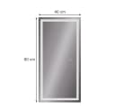 Vicco Badspiegel Miral LED-Beleuchtung 40x80 cm Bild 3
