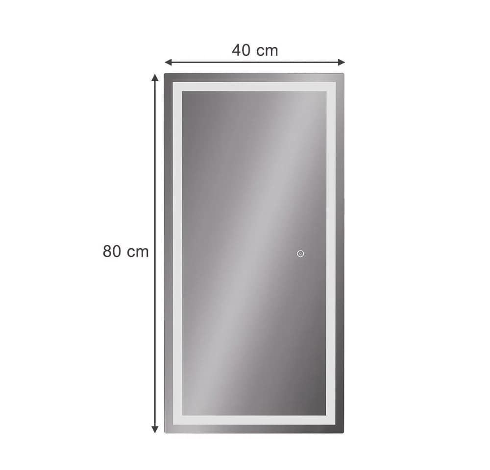 Vicco Badspiegel Miral LED-Beleuchtung 40x80 cm - Bild 3