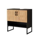 Vicco Waschbeckenunterschrank Vayra Bambus/Schwarz Bild 2