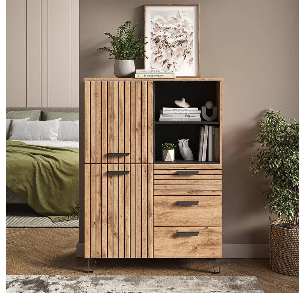 Vicco Garderobe Bernstein Eiche Wotan - Bild 2