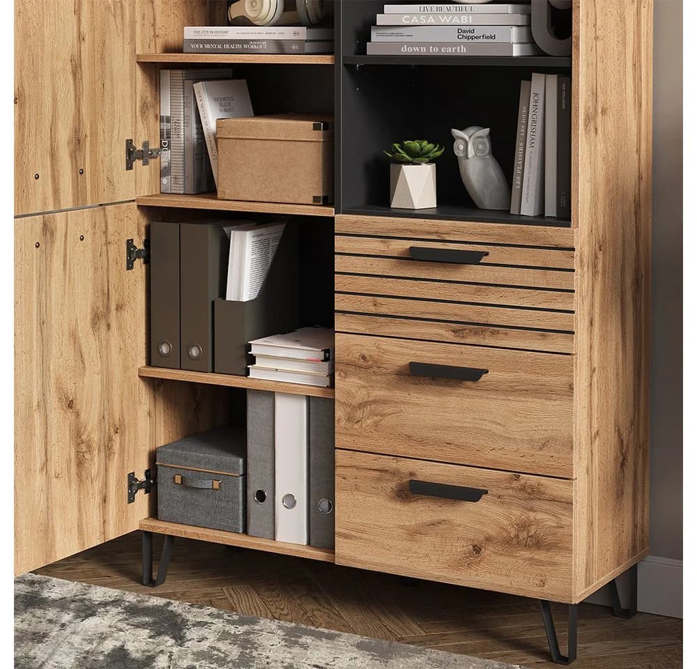 Vicco Garderobe Bernstein Eiche Wotan - Bild 4