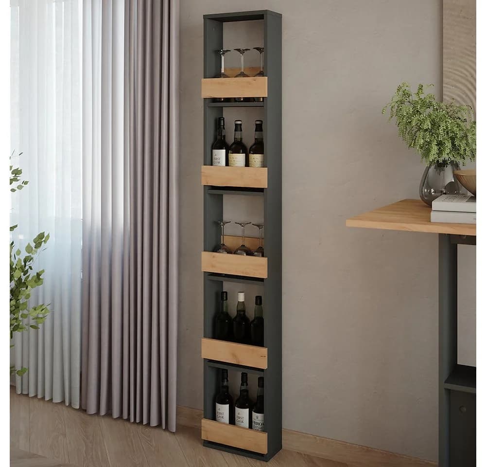 Vicco Weinregal Repose Goldkraft Eiche/Anthrazit - Bild 4