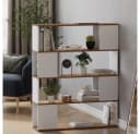 Vicco Raumteiler Eneos Weiß/Goldkraft Eiche Modernes Standregal Bild 2