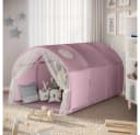 VitaliSpa® Spielzelt Kubby Rosa Tunnelzelt mit Fenster und Netz Bild 2