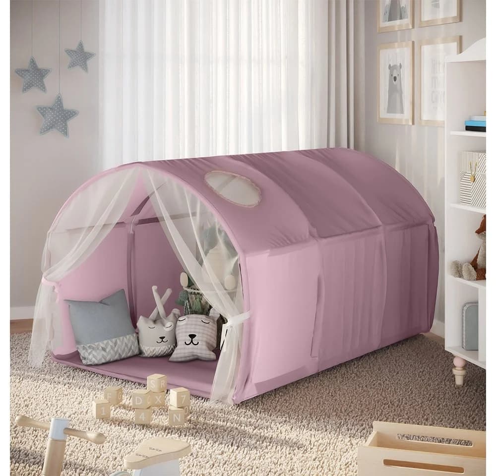 VitaliSpa® Spielzelt Kubby Rosa Tunnelzelt mit Fenster und Netz - Bild 2