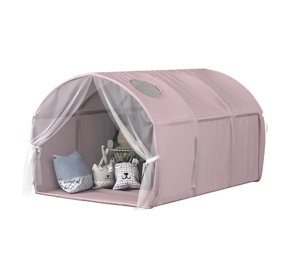 VitaliSpa® Spielzelt Kubby Rosa Tunnelzelt mit Fenster und Netz - Bild 5