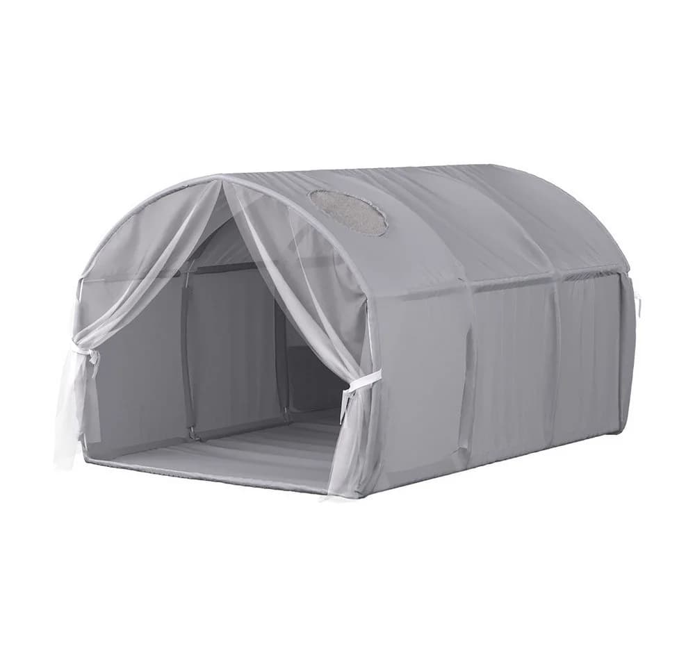 VitaliSpa® Spielzelt Kubby Grau mit Fenster und Netz