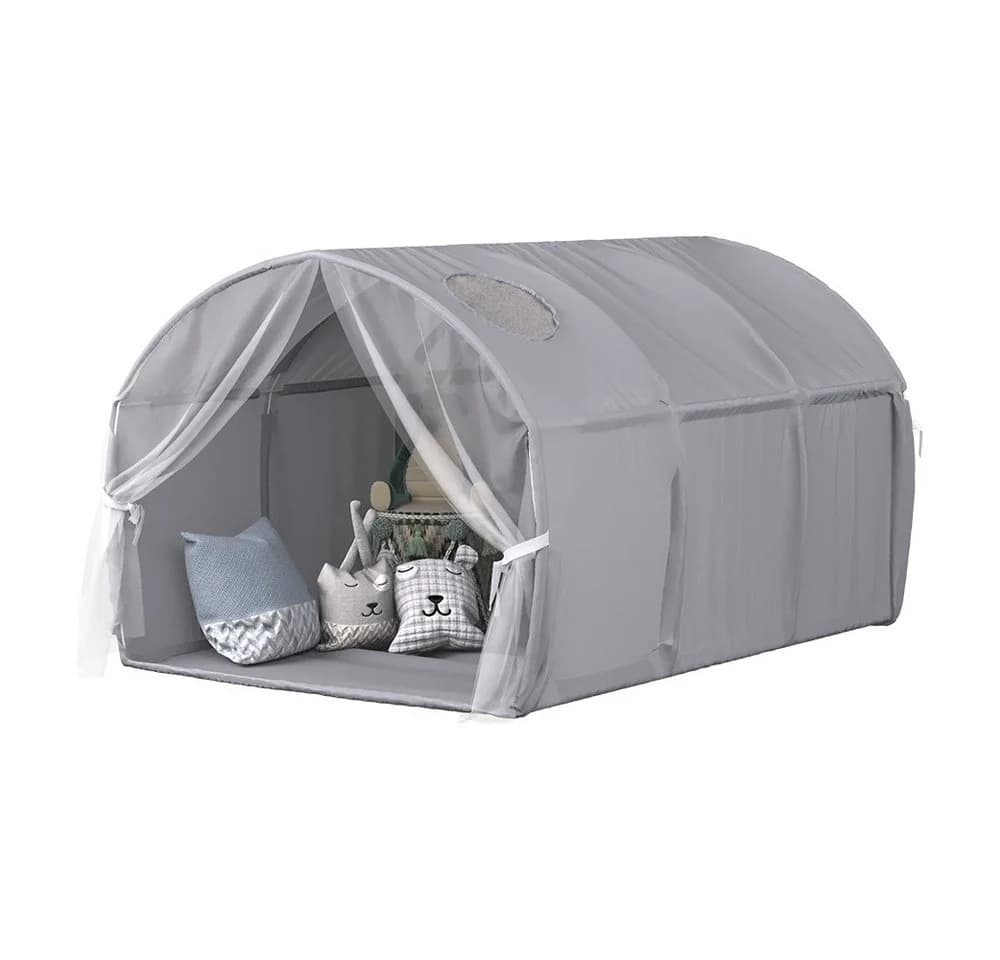 VitaliSpa® Spielzelt Kubby Grau mit Fenster und Netz - Bild 5
