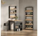 Livinity® Bartisch Regusa Anthrazit/Goldkraft Eiche Bild 1