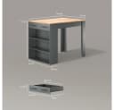 Livinity® Bartisch Regusa Anthrazit/Goldkraft Eiche Bild 3