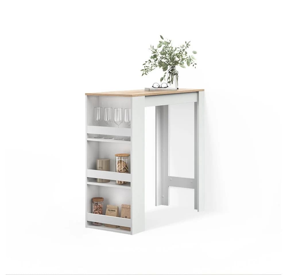 Livinity® Bartisch Regusa Weiß/Sonoma - Bild 2