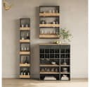 Livinity® Weinregal Regusa Goldkraft Eiche/Anthrazit 1-tlg. Bild 1