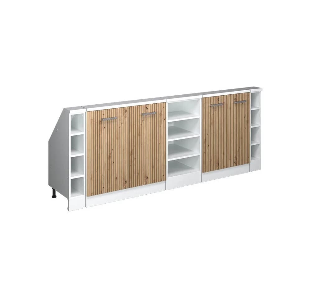 Vicco Kommode Rion Artisan Eiche/Weiß Dachschrägenschrank 5er Set - Bild 2