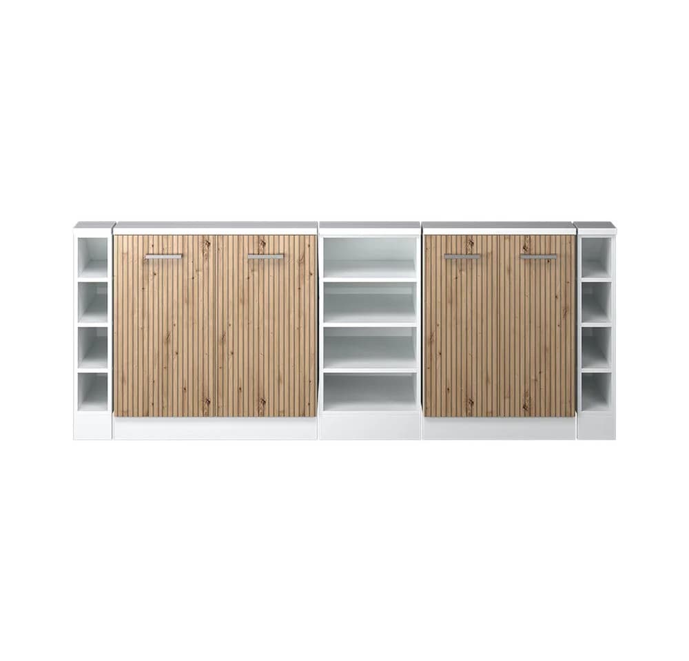 Vicco Kommode Rion Artisan Eiche/Weiß Dachschrägenschrank 5er Set - Bild 5