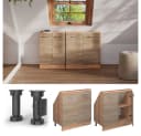 Vicco Kommode Rion Dachschrägenschrank 2 Türen Sonoma/Goldkraft Eiche Bild 5