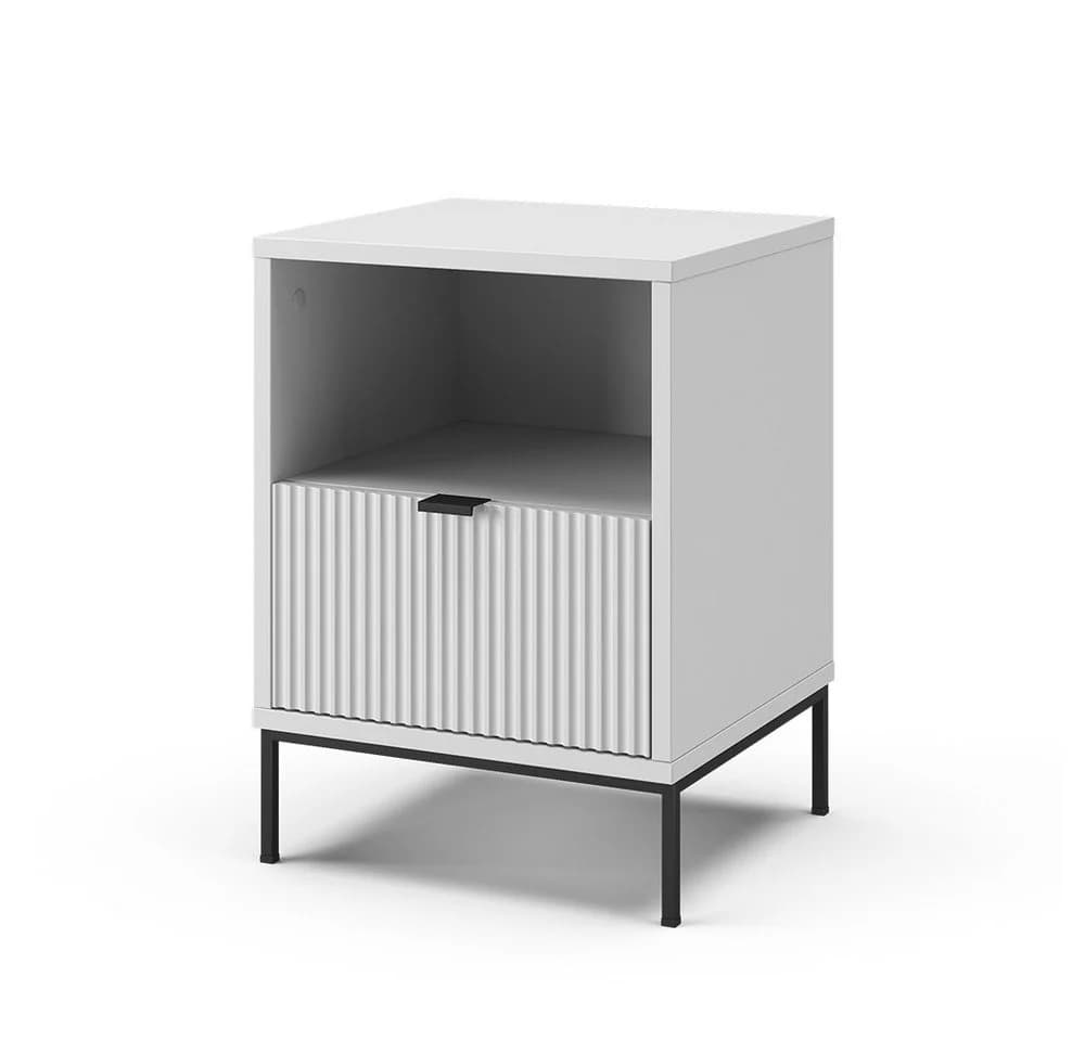Vicco Nachtschrank Eliza Weiß 1 Schublade Modern