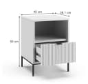 Vicco Nachtschrank Eliza Weiß 1 Schublade Modern Bild 3