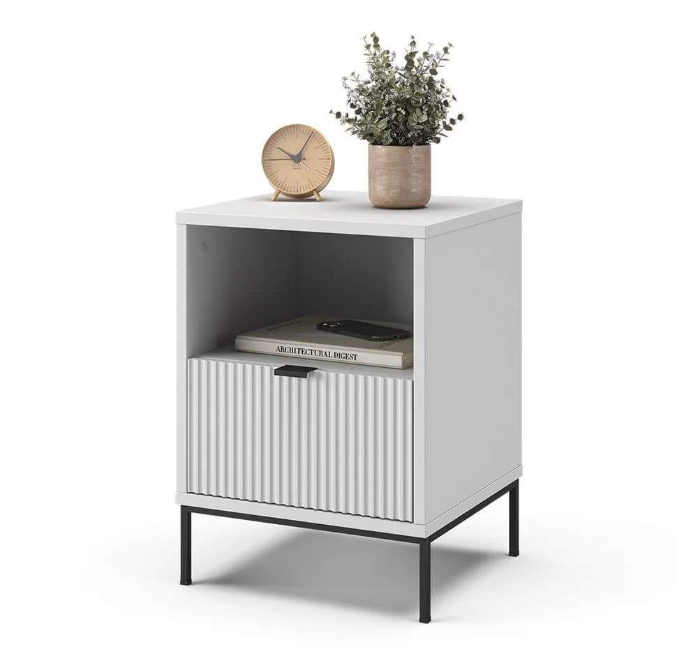Vicco Nachtschrank Eliza Weiß 1 Schublade Modern - Bild 5