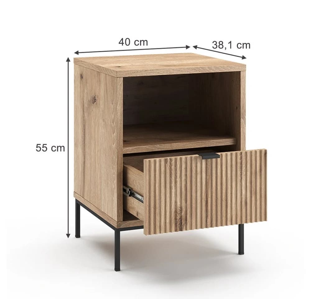Vicco Nachtschrank Eliza 2er Set Viking Oak Modern - Bild 3