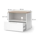 Vicco Lowboard Wido Weiß/Sonoma 60 x 50 cm mit Schublade Bild 3