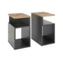 Vicco Nachtschrank Elios Anthrazit/Goldkraft Eiche 2er Set Bild 1