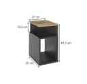 Vicco Nachtschrank Elios Anthrazit/Goldkraft Eiche 2er Set Bild 3
