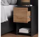 Vicco Nachtschrank Evo Anthrazit/Goldkraft Eiche 30 x 55 cm mit Schublade Bild 4