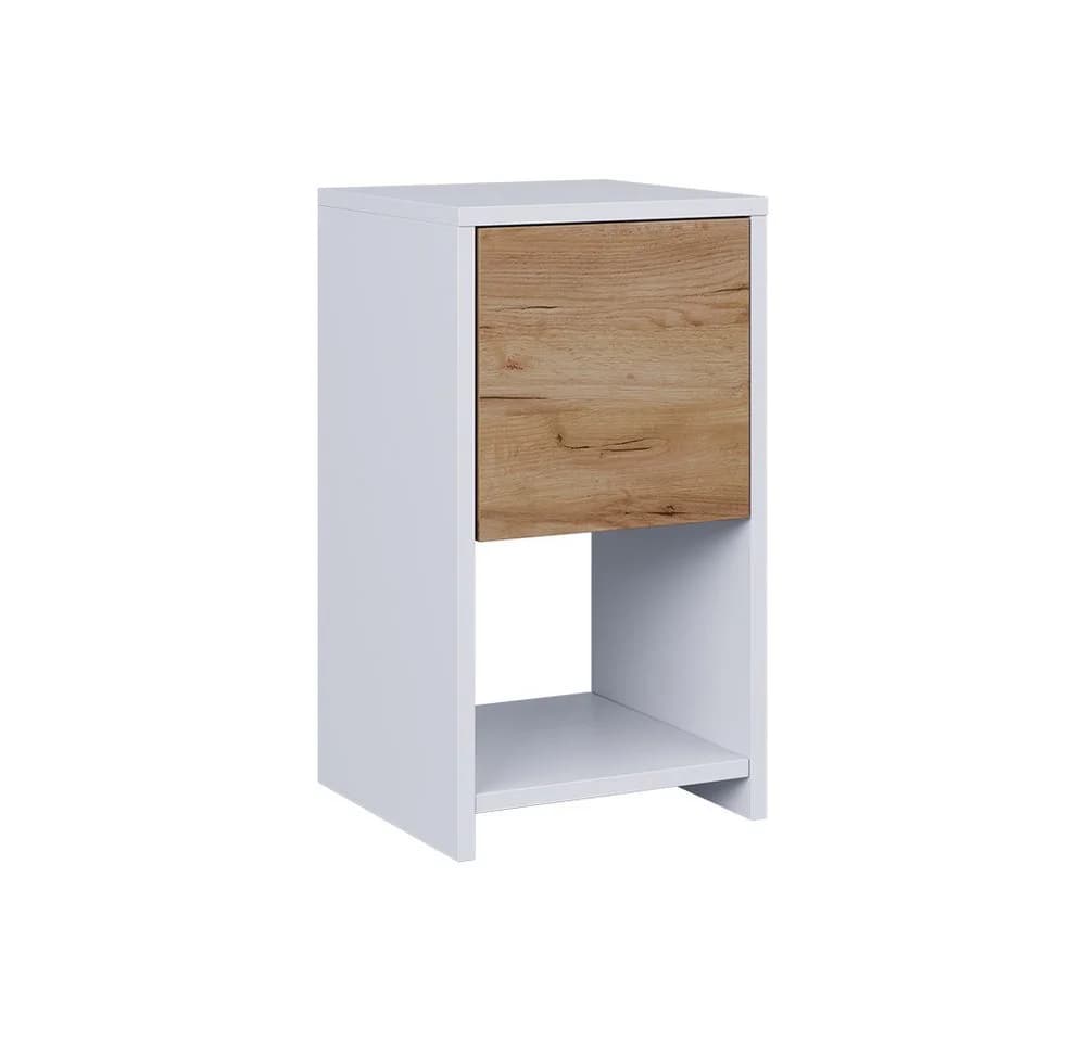 Vicco Nachtschrank Evo Weiß/Goldkraft Eiche mit Schublade
