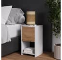 Vicco Nachtschrank Evo Weiß/Goldkraft Eiche mit Schublade Bild 2