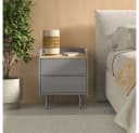 Vicco Nachtschrank Velina Grau/Eiche 48x58 cm 2 Schubladen Bild 2