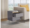 Vicco Nachtschrank Velina Grau/Eiche 48x58 cm 2 Schubladen Bild 4