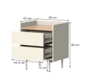 Vicco Nachtschrank Velina Creme/Eiche 2 Schubladen Bild 3