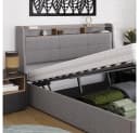 VitaliSpa® Polsterbett Christin Grau mit LED und USB-Anschluss Bild 5