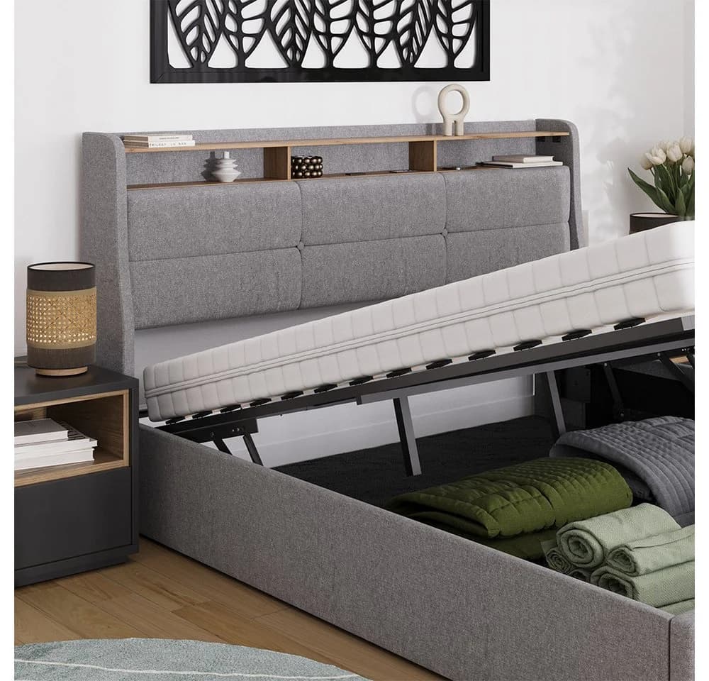 VitaliSpa® Polsterbett Christin Grau mit LED und USB-Anschluss - Bild 5