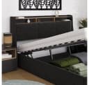 VitaliSpa® Polsterbett Christin Anthrazit/Eiche LED USB Bild 5