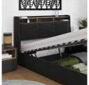 VitaliSpa Polsterbett Christin Anthrazit/Eiche mit LED und USB Bild 5