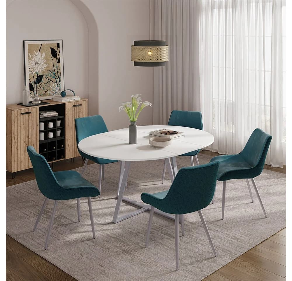 Vicco Esstisch Loyd Weiß Grau Ausziehbar Modern - Bild 2