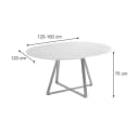 Vicco Esstisch Loyd Weiß Grau Ausziehbar Modern Bild 3