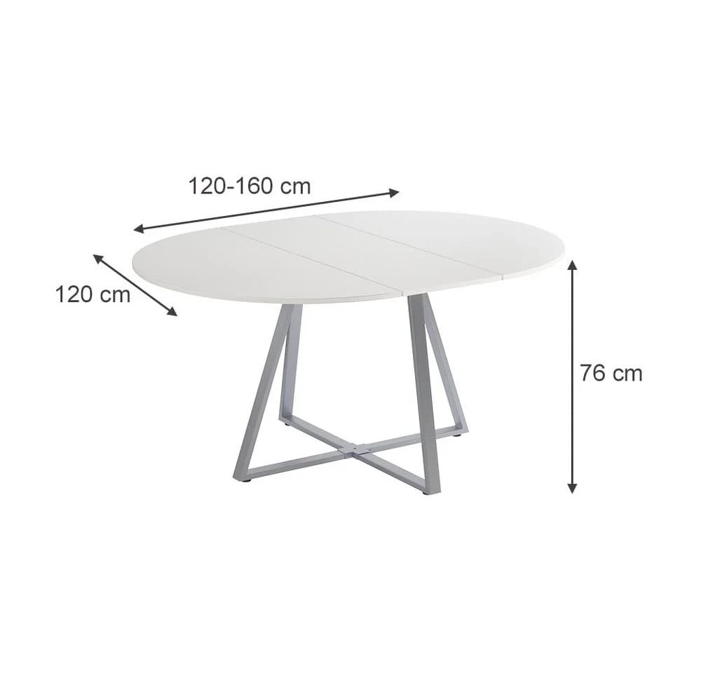 Vicco Esstisch Loyd Weiß Grau Ausziehbar Modern - Bild 3