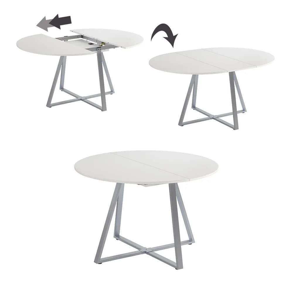 Vicco Esstisch Loyd Weiß Grau Ausziehbar Modern - Bild 5