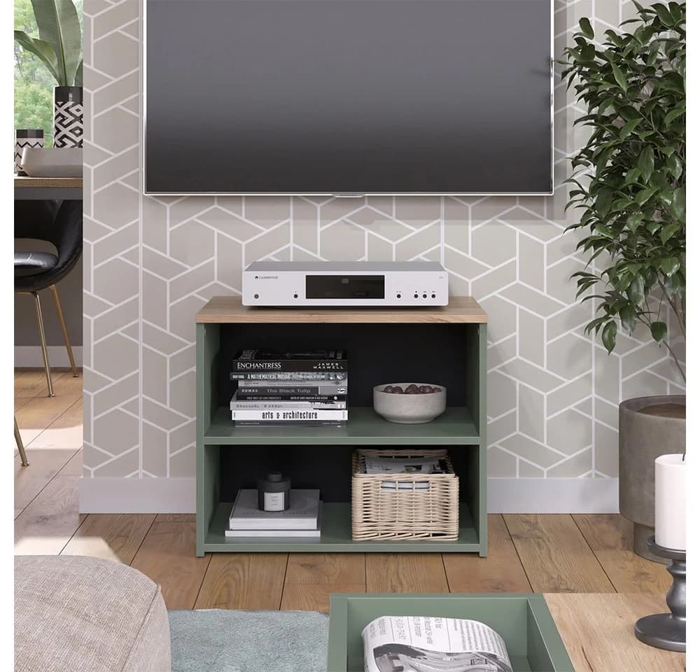 Vicco Lowboard Wido Grün/Sonoma Modernes TV-Board mit 2 Fächern - Bild 2